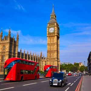 Big Ben Clock Tower and London Bus at England Big Ben Clock Tower and London Bus at England